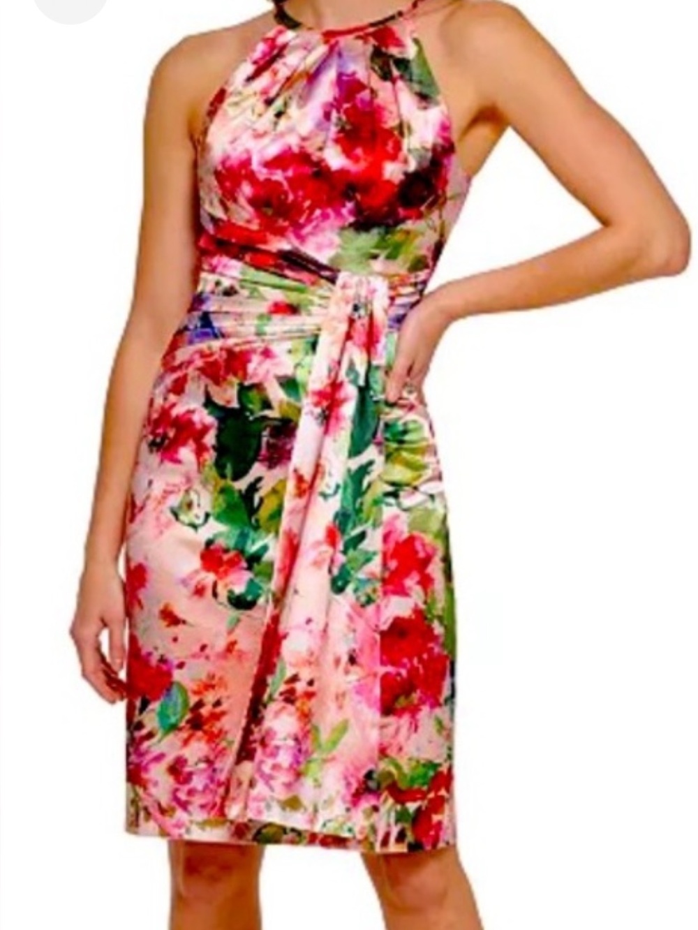New! Eliza J Floral Halter Dress Size 4 NWT